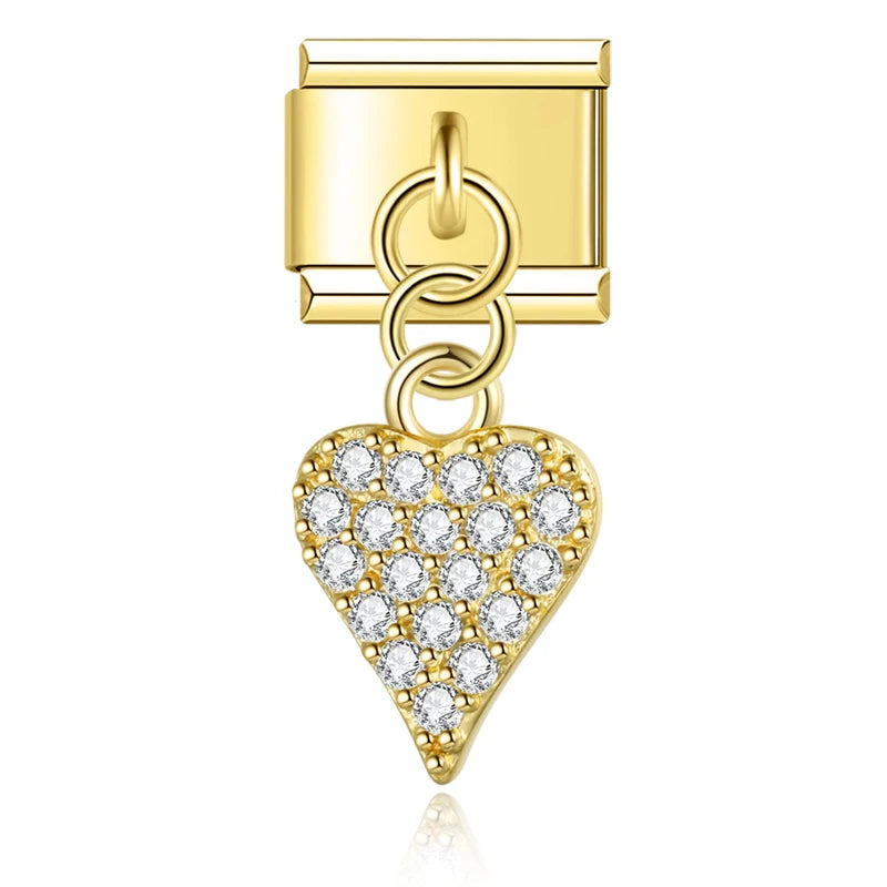Colgante de corazón brillante