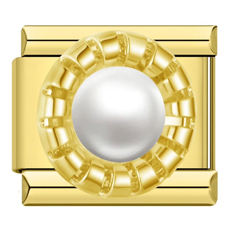 Perla con decoración