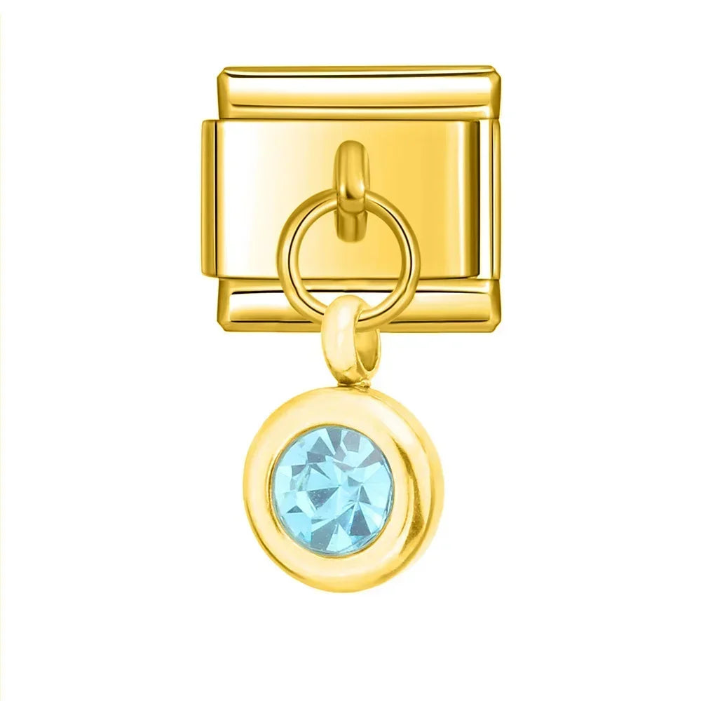 Colgante de oro con piedra turquesa