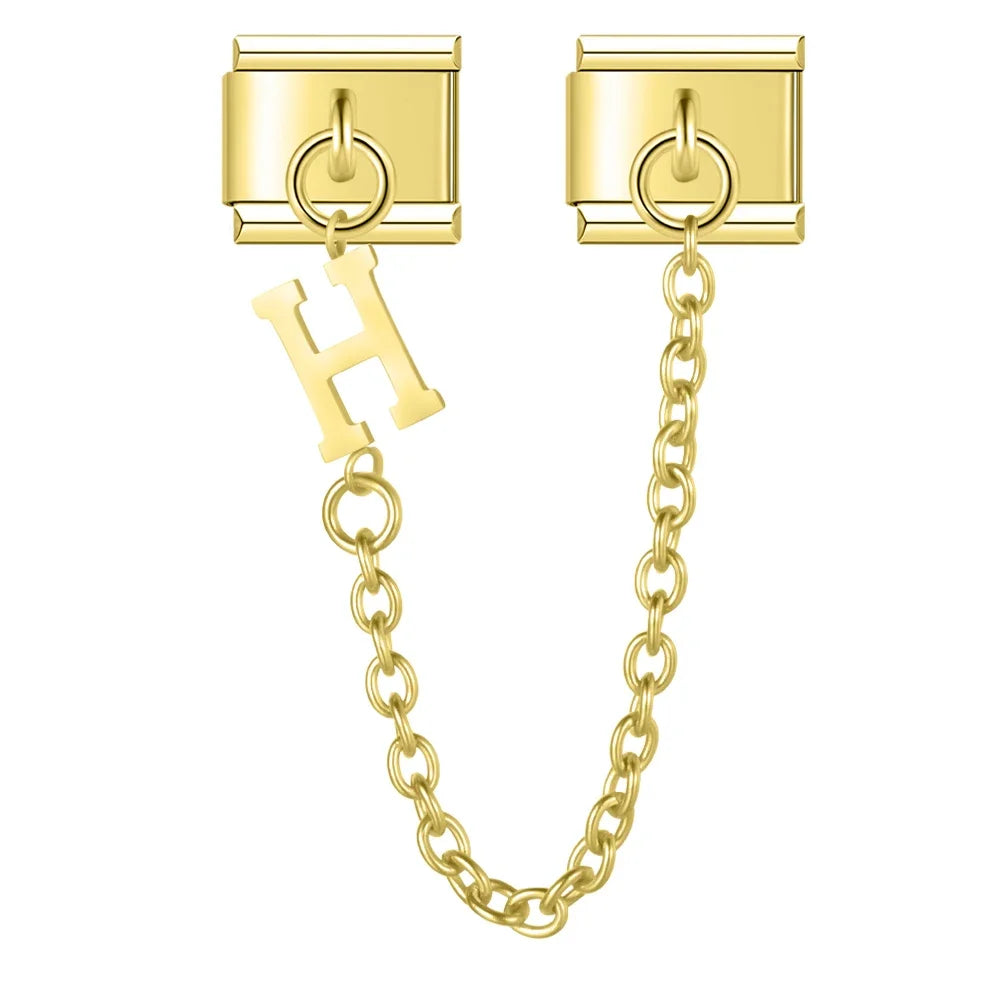 Cadena doble charm H