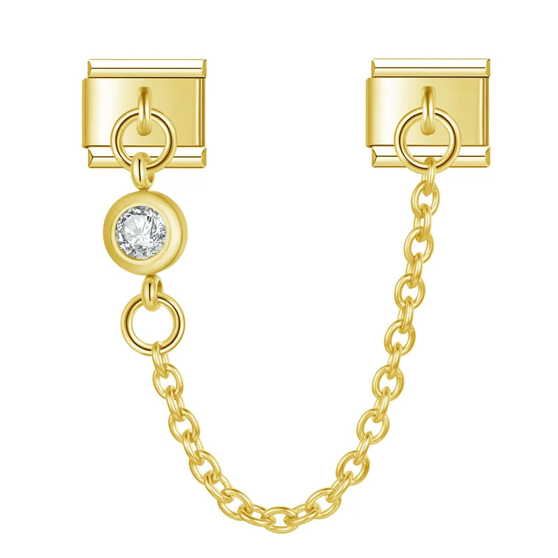Charm doble con piedra