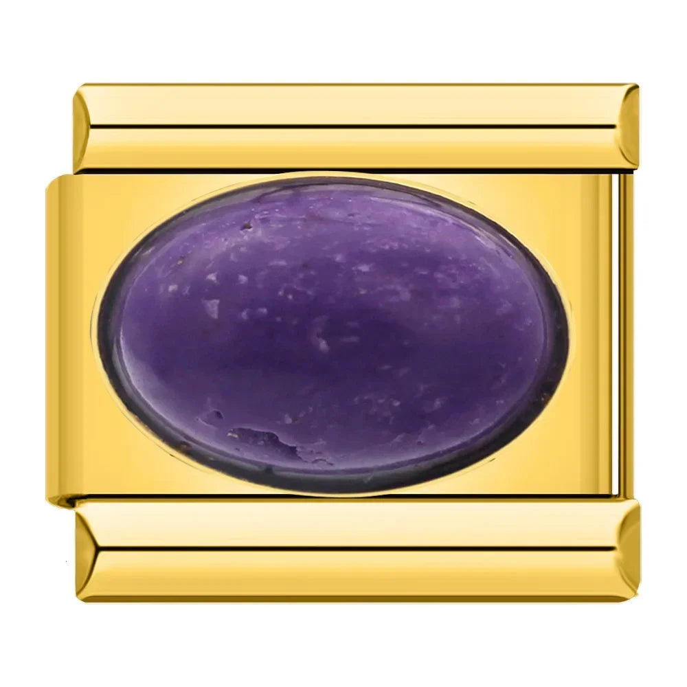 Oro con piedra morada